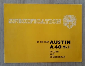 Austin A40 Mk II Saloon & Countryman Brochure c.1961 - Mk 2 - Picture 1 of 4