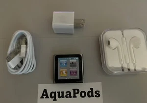 MINT CONDITION-Apple iPod nano (6th Gen ) Graphite 8GB -NEW BATTERY INSTALLED - Picture 1 of 2