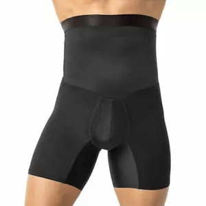 Men Compression Hi-Waist Boxer Shorts Tummy Slimmer Body Shaper Girdle Underwear - Picture 1 of 18