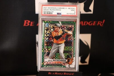 2021 Bowman Chrome Prospects X Adley Rutschman #BCP241 RC /31 - Image 1 of 2