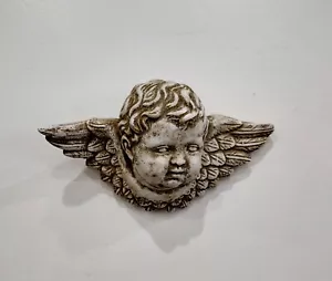 Placa facial de querubín alado escultura de pared de Eros Cupido - Imagen 1 de 6
