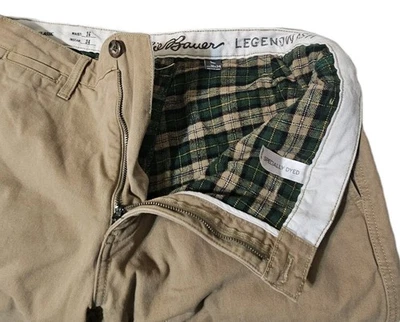 Pantalones chinos forrados de franela Eddie Bauer para hombre 36x32 tostados al aire libre cálidos neutros Foto 1 de 4