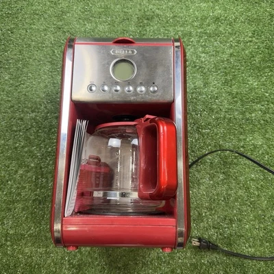 Bella Linea Red & Chrome 12 Cup Programable Coffee Maker CM4282 Tested Clean - Image 1 of 4