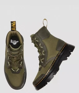 Dr. Martens Tarik TG Toe Guard Lace Up Combat Utility Boots Green Mens 9 W 10 - Picture 1 of 12