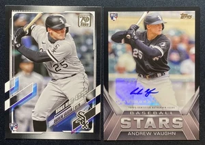 Lot(2) 2021 Topps Update Andrew Vaughn Rookie! Black Debut /70! Black Auto /199! - Bild 1 von 3
