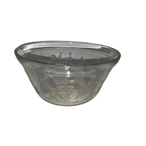 Vintage Federal Glass Blossom Clear Glass Mixing Bowl 9 1/4" - Picture 1 of 4