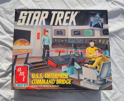 AMT ERTL Star Trek USS Enterprise Command Bridge Model Kit #6007 1991 Open Box - Image 1 of 4