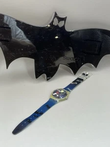 Reloj Muestra Chauve Souris Vintage Vampire Bat Hombre Mujer 1999 Con Estuche LEER - Imagen 1 de 4