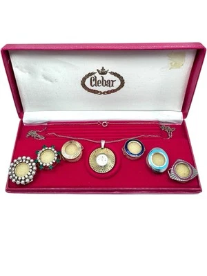 RARO Vintage Clebar Kit de Relógio Feminino Pingente de Colar Intercambiável Anos 60’ - Imagem 1 de 4