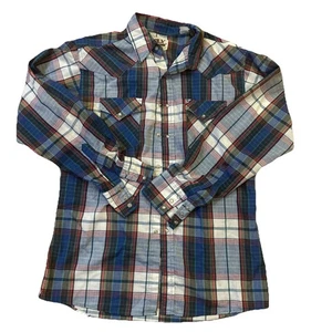 Ely Cattleman Hemd Herren Medium kariert Western Pearl Snap Cowboy Vintage - Bild 1 von 4