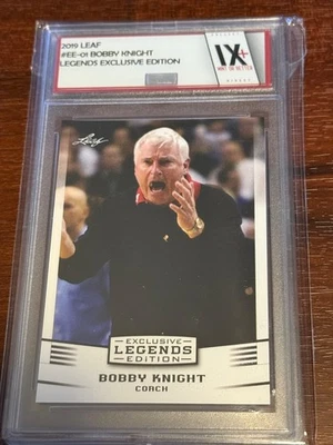 Tarjeta Coach Bobby Knight 2019 Leaf Exclusive Legends Edition #01 Calificado 9+ Foto 1 de 3