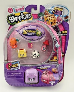 SHOPKINS Season 5 - 5er Pack mit Armband & Rucksack NEU - Box beschädigt - Bild 1 von 8