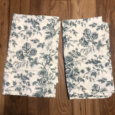 Par JC Penney Tratamiento Cortina Ventana VERDE Estampado Floral Inodoro 41x65 Foto 1 de 4