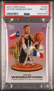 2023 Topps Now #VW4 Victor Wembanyama Rookie Card RC PSA 8 - Picture 1 of 2