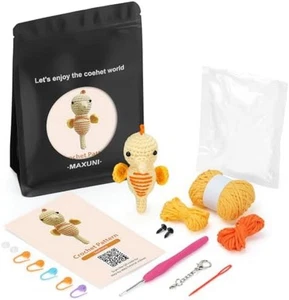 Maxuni Häkelset für Anfänger - DIY Seepferdchen Häkelsets, Häkelstarter Ki - Bild 1 von 7