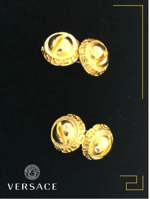 Золотые мужские запонки GIANNI VERSACE из Японии i17100 - Изображение 1 из 4