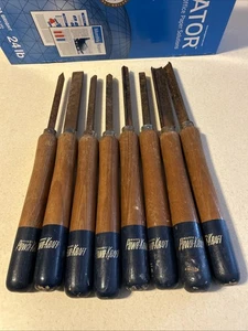 Power Kraft Montgomery Wards Juego de herramientas de torno de 8 piezas para torneado de madera Hecho en EE. UU. - Imagen 1 de 12