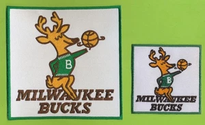 Parche de hierro bordado retro de 6" Milwaukee Bucks (1968-93) + Bonus - Imagen 1 de 1