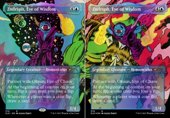 Near Mint x 1 Zndrsplt, Eye of Wisdom (379) - Foil - Reversible Borderless Secre - Image 1 of 1