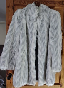 Vintage Fuchs Kunstfell Jacke Größe 12 - Bild 1 von 4