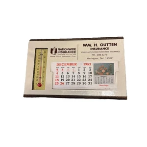 Vintage Nationwide Insurance Thermometer Desk Calendar Advertising - Picture 1 of 3