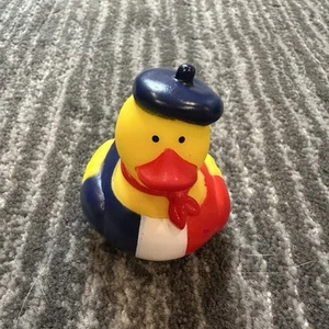 Rubber Duck French Blue Beret Flag Decor Car Home Office Cute Jeep Cruise New - Picture 1 of 10