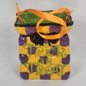Ceramic Halloween Trick or Treat Candy Bag Decoration Hobby Lobby EUC  - Picture 1 of 10