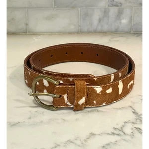 Madewell Rindsleder Gürtel Damen XS Gold Schnalle Statement Western - Bild 1 von 4