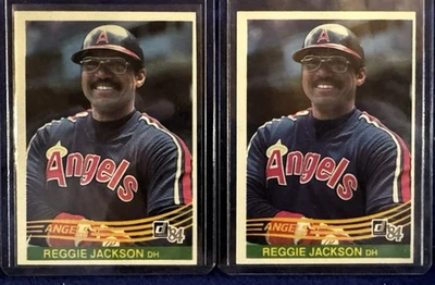 Reggie Jackson 1980 Topps 230 Baseball Card Lot 1984 Donruss Yankees A's Angels - Image 1 of 4