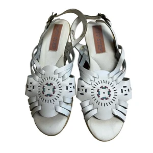Sandali con zeppa Soft Step bianchi sud-ovest taglia 7,5 - Foto 1 di 8