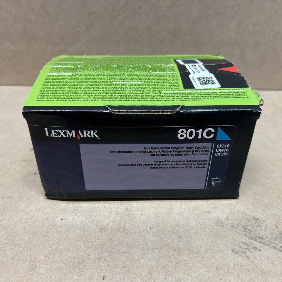 Cartucho de tóner Lexmark 80C10C0 rendimiento estándar cian programa de retorno nuevo Foto 1 de 4