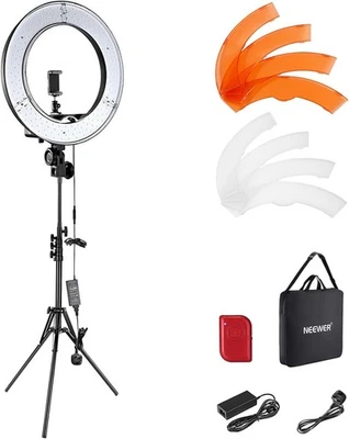 NEEWER Ring Light Kit: 18"/45cm Outer 55W 5600K Dimmable LED 18"/48cm  - Image 1 of 4