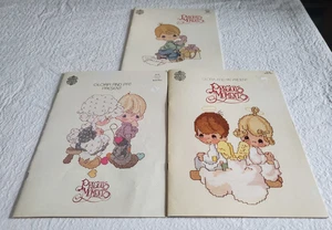 Vintage (3) Precious Moments Cross Stitch Pattern Books PM-1 PM-2 PM-3 PM - Picture 1 of 1