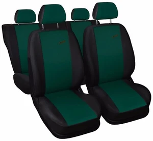 Juego completo de fundas de asiento de coche para Rover 75 - XR negro/verde estilo deportivo - Imagen 1 de 4