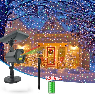 Waterproof Outdoor Christmas Lights Laser Solar Power Star Light Projector House - image 1 of 4