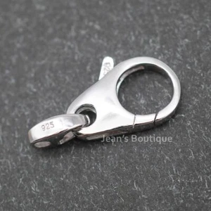 Men Sterling Silver Large Lobster Claw Clasp for Necklace Bracelet A5291 - Bild 1 von 11