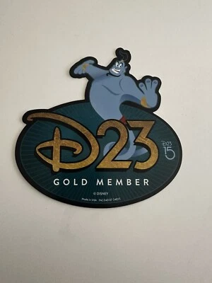 Disney D23 Miembro Oro Aniversario Aladdin Genie Imán Nuevo Foto 1 de 2