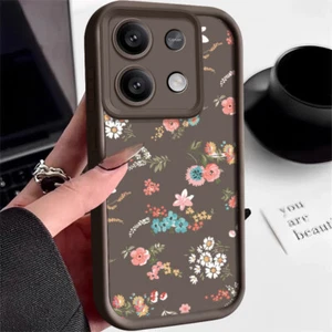 For Xiaomi Redmi Note 13 12 11 Pro 13T Poco F6 Pro Floral Soft Matte Case Cover - Picture 1 of 17