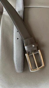 Montblanc Gürtel, Grau, Leder, 115cm, mit Schachtel & Beutel, sehr guter Zustand - Bild 1 von 12