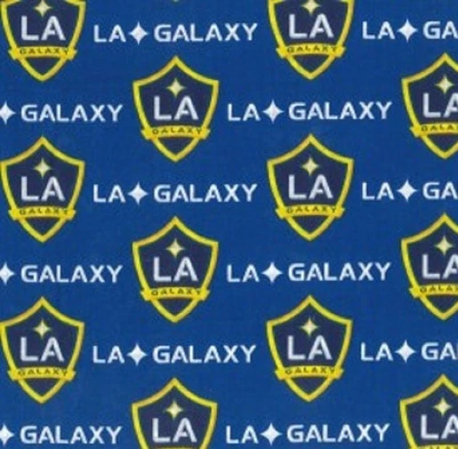 40 in. x 56 in. LA Galaxy Los Angeles Galaxy MLS Quilting Cotton Fabric Yardage - Image 1 of 1