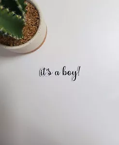 It's a Boy Text Aufkleber | Hochglanz Vinyl - Bild 1 von 3