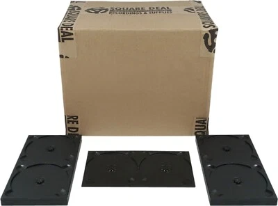 (200) CD2R42BK 2 Disc Capacity Black CD DVD Glue In Longbox Replacement Tray - Image 1 of 2