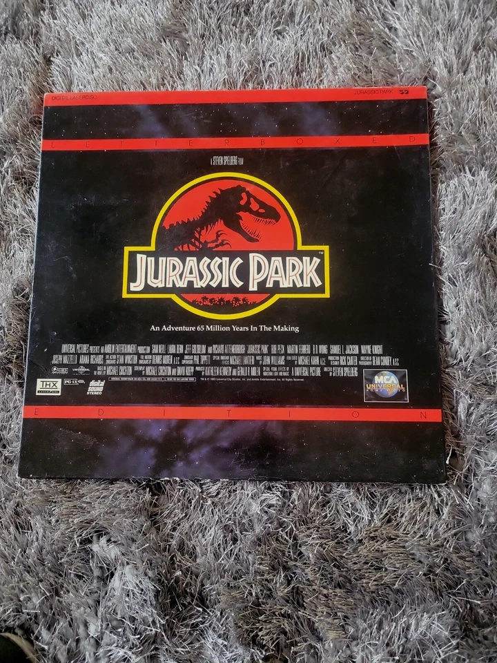 Jurassic Park Laser Disc Movie Letterbox LD Sam Neil Action Thriller - Image 1 of 4