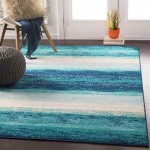 Area Rugs Rosthern Modern Teal Area Rug - Picture 1 of 13