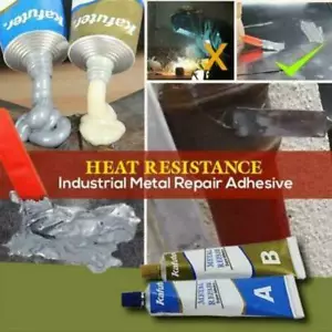Industrial Heat Resistance Cold Weld Metal Repair Paste A + B Adhesive Gel USA - Picture 1 of 11