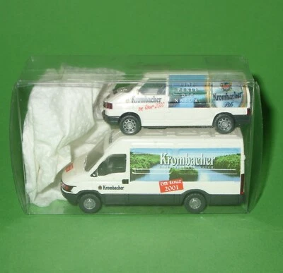 Wiking / VW T4 & Iveco Daily Vans 'Krombacher 2000 & 2001' / 1:87 Scale - Image 1 of 4