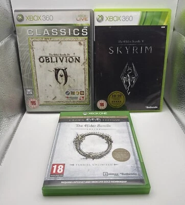The Elder Scrolls - 3 Spiele Bundle - Oblivion, Skyrim, ESO - ohne Karten - Bild 1 von 4