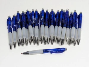 30ct Lot Misprint Retractable GEL INK Pens Thick Barrel Rubber Grip BLUE/WHITE - Picture 1 of 5