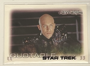 2002 Rittenhouse Star Trek: Nemesis Quotable Star Trek #63