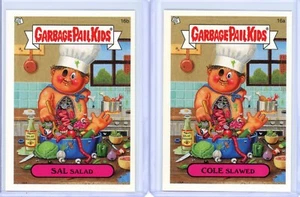 2005 Garbage Pail Kids ANS4 COLE SLAWED 16A & SAL SALAD 16B Stickers - Picture 1 of 1